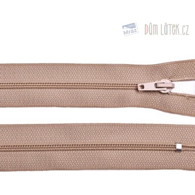 Zips špirálový 3mm nedeliteľný 70cm béžová