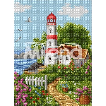 Image 1 of Milena Style Пътеката до фара - Печатана Aida 14 ct без конци