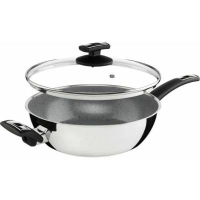 Kolimax Cerammax Pro Comfort, s rukojetí a úchytem, s poklicí, průměr 26 cm, šedý granit