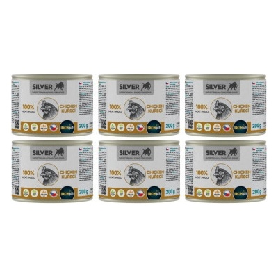 IRONpet Silver Dog Kuřecí 100% masa 6 x 200 g
