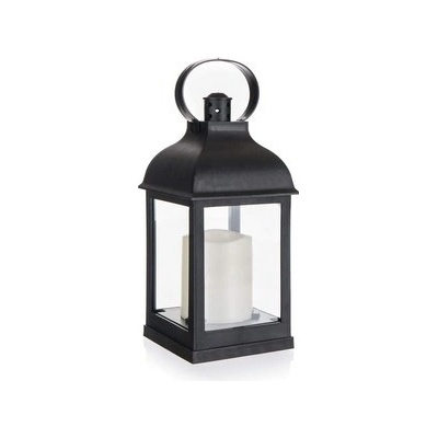 HOME DECOR Lucerna plastová s LED svíčkou 10 x 10 x 22 cm
