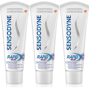 Sensodyne Rapid Cool Mint паста за зъби с флуорид за чувствителни зъби 3x75ml