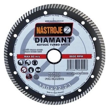 Nástroje cz Kotouč diamantový 180 x 2,0 x 22,2 mm IM-DK-TK180