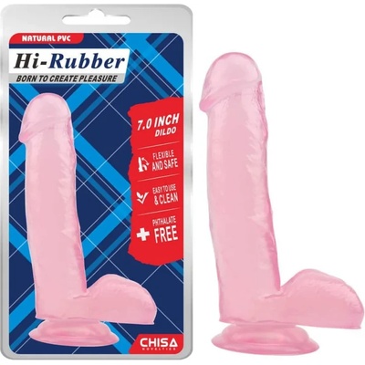 Пенис дилдо, по-добър от истински, 17, 5см. - Hi-Rubber Pink (CHISA00205)
