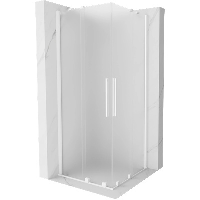 Mexen Velar Duo плъзгаща се душ кабина 100 x 100 см, матирано стъкло, бяла - 871-100-100-32-20 (871-100-100-32-20)