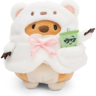 NICI MyMochi Psík Hiro v kostýme ľadového medveďa a bubble tea set darčekové bal 8 cm