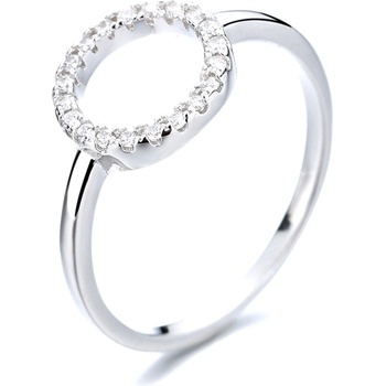 DELIS Пръстен от сребро 925, jw1365, кръгъл дизайн с камъни, с родиево покритие (jw1365)