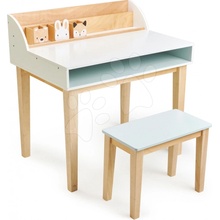 Tender Leaf Toys stôl so stoličkou Desk and Chair s úložným priestorom a 3 odkladacie nádobky so zvieratkami