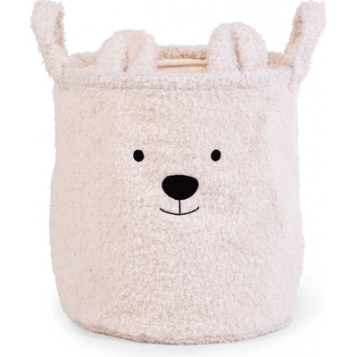 Childhome Koš Teddy Off White 30 x 30 x 30 cm