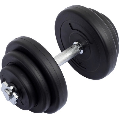 FitnessLine Jednoruční nakládací činka kotouče s cementovou náplní 20 kg
