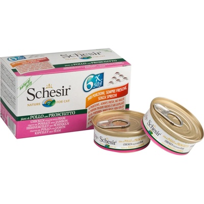 Schesir Multipack пилешки филета с шунка 6 x 50 г