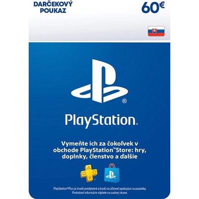 Playstation darčekový poukaz 60 € SK