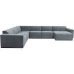 Scandic Сив ъглов диван от рипсено кадифе (ляв ъгъл) Sting - Scandic (STING U CORNER LEFT WAVE grey 20)