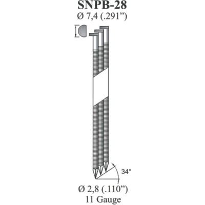 Hřebíky OMER SNPB 70mm s kroužky 34° / 2.80mm hrebik_omer_snpb28_70