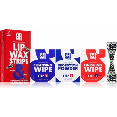 A.N.D. Beauty Wax Strips voskové depilačné pásiky na hornú peru 8 ks + čistiace utierky 4 ks + obrúsky na upokojenie pleti 4 ks