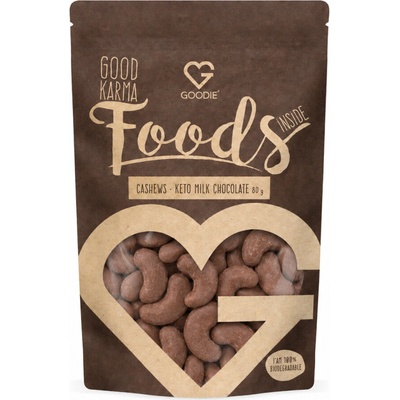 Goodie Kešu v keto mliečnej čokoláde 44% 80 g