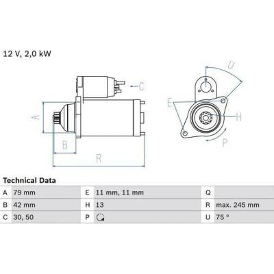 BOSCH Štartér 0986026160