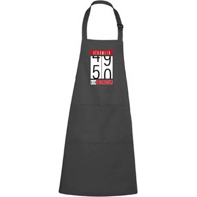 Dobrý Triko Zástěra s potiskem Věkometr 50 Antracitová