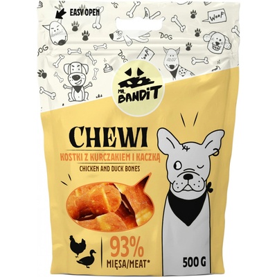 Mr.Bandit CHEWI kuřecí a kachní tvar kosti pamlsek 500 g