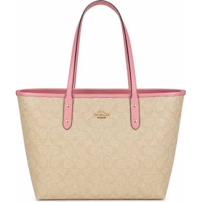 Coach Дамска чанта Coach Reversible City Tote, Розов крем (TRIM-5695-PINK)