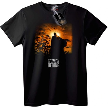 NOONEBRAND Тениска Батман Започва - L, Black