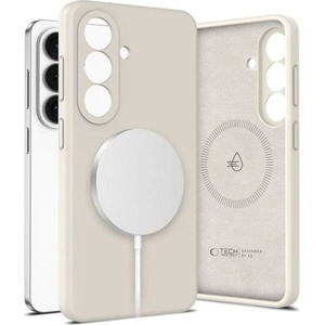 Tech-Protect Magsafe Калъф за Samsung S26, Tech-Protect Silicone Case, Бежов (5906302390304)