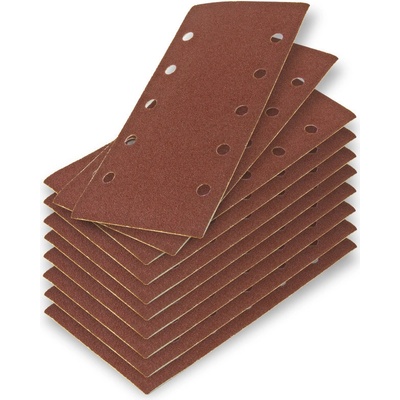 DEMA Brúsny papier pre vibračnú brúsku 115x230 mm K80, 10 ks