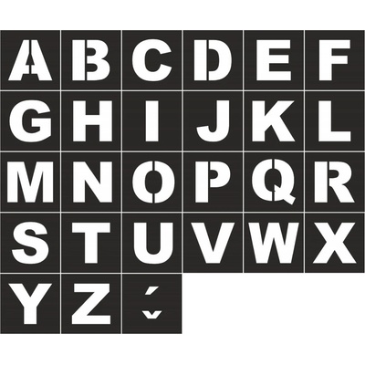 Sada šablony písmen "A-Z" vodorovné značení Sada šablony písmen "A-Z" vodorovné značení 235 x 235 mm 160 mm 24930 – Zboží Dáma