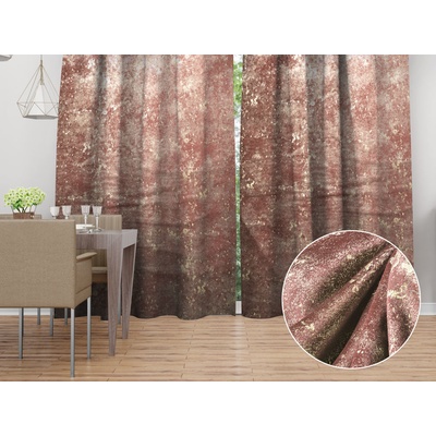 Biante Sametový závěs Isabela IBL-013 Gold Design starorůžový - šířka 270 cm 270x140 cm
