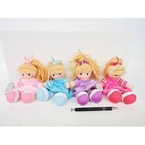 SUN-DAY Rag doll 4 patterns 20cm 156471 SUN-DAY mix price for 1 piece