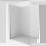 Mexen Kioto Стенна душ кабина Walk-in 90 x 200 см, ивици 8 мм, четкан никел - 800-090-101-97-09 (800-090-101-97-09)