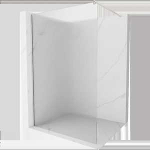 Mexen Kioto Стенна душ кабина Walk-in 90 x 200 см, ивици 8 мм, четкан никел - 800-090-101-97-09 (800-090-101-97-09)
