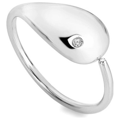 Hot Diamonds strieborný prsteň s diamantom Tide DR281