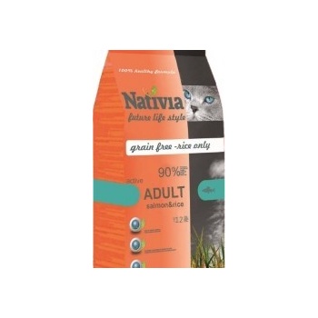 Nativia Cat Adult losos & rýže Active 10 kg