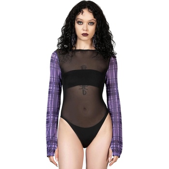 Image 1 of KILLSTAR дамско боди KILLSTAR - Sweetheart Dreams - Purple Tartan - KSRA009431