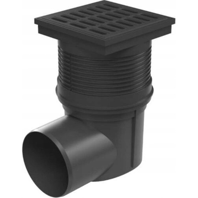 Enpro Kanalizační vpusť suchá klapka D 110 mm plastová mřížka černá