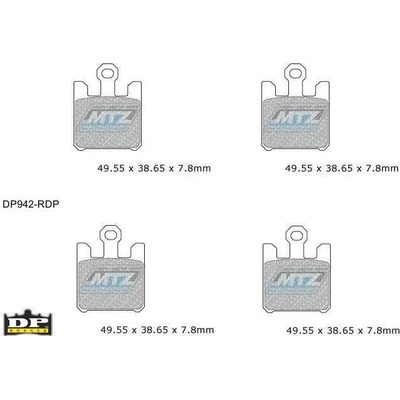 Destičky brzdové DP942-RDP DP Brakes - směs RDP X-RACE Titanium DP942-RDP