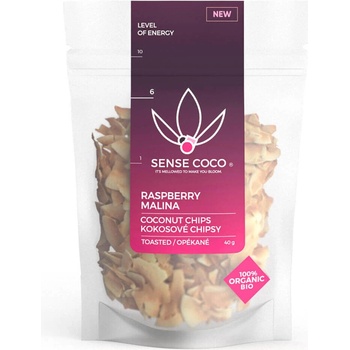 Sense Coco Bio kokosové chipsy malina 40 g
