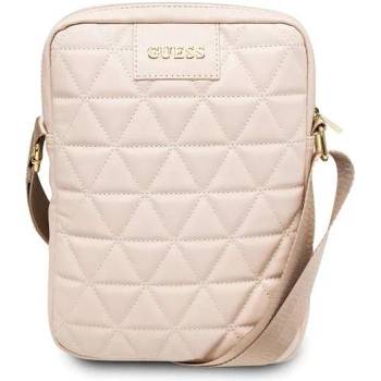 GUESS Quilted Tablet Bag 10 - дизайнерска чанта с презрамка таблети до 10 инча (розово злато)