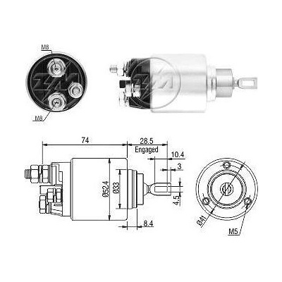 Spínač startéru 0001109306 Bosch 2339305135