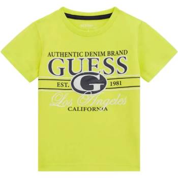 GUESS Електрикова тениска за мини момче с бродиран двуцветен надпис Guess