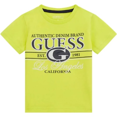 GUESS Електрикова тениска за мини момче с бродиран двуцветен надпис Guess