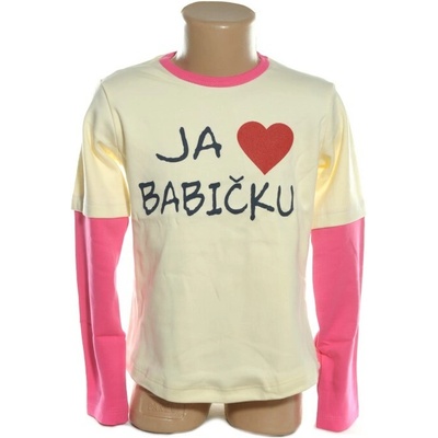 Detské tričko Ja ľúbim babičku biela