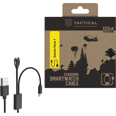 Tactical USB Nabíjecí a Datový Kabel 2v1 pro Garmin Fenix 7 + USB-C 8596311196645