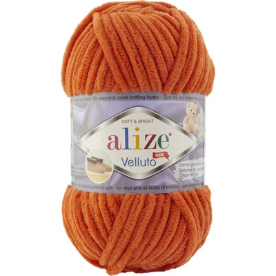 Alize Příze Velluto 6 oranžová