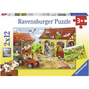 Ravensburger - Puzzle 2x12 Work on the farm - 40 - 99 piese