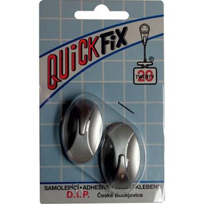 QuickFix Háček QFMETAL 2/stříbro mat blistr, 2ks