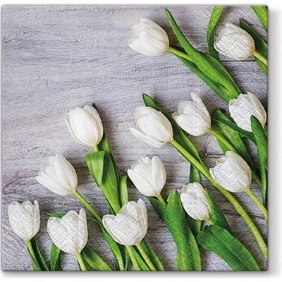 PAW servítky L White Tulips 33X33cm