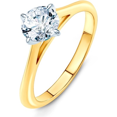 SAVICKI Годежен пръстен The Light: двуцветно злато, диамант