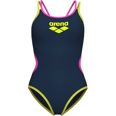 Arena One Women's Double Cross Back navy fluo soft green